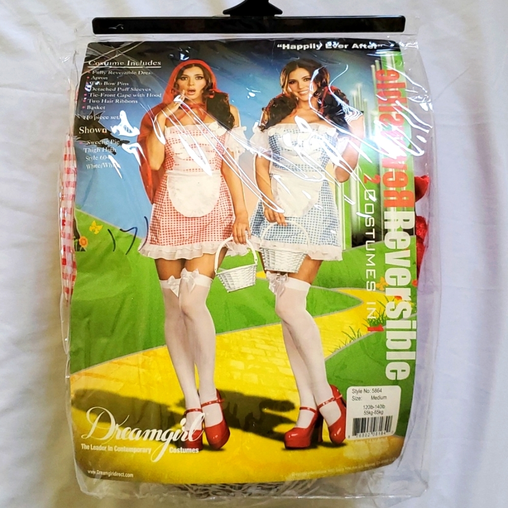 Dreamgirl "Happily Ever After" Reversible Costume 5864, Medium, Red/Blue/White